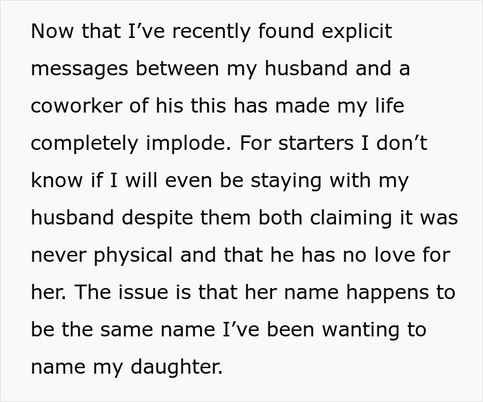 Guy Cheats On Pregnant Wife With Coworker, She’s Crushed As His Lover Has The Same Name As Her Baby