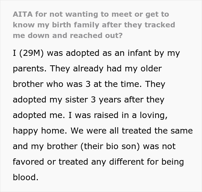 Adopted Guy Refuses To Meet Bio Parents When They Track Him Down After 29 Years, They’re Gobsmacked