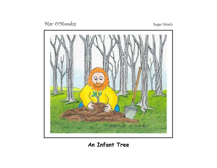 Roger Straub’s Mac O’Moodus Is Back With 50 Clever Comics Full Of Whimsy And Wordplay