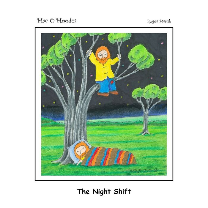 Roger Straub’s Mac O’Moodus Is Back With 50 Clever Comics Full Of Whimsy And Wordplay