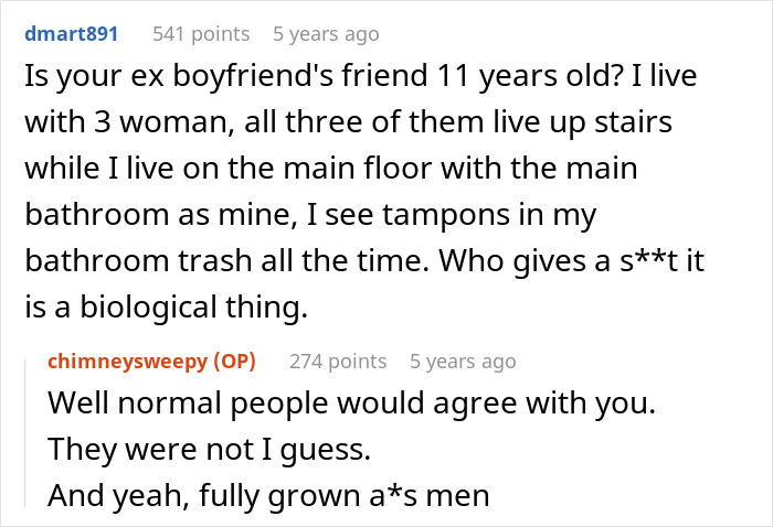 Guy&#8217;s Friend Says His GF Is Disgusting For Her Period Habits, Demands She Leaves Her Own Home