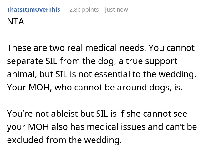 Woman Denies SIL’s Service Dog At Wedding To Protect Sister’s Health, Faces Family Uproar