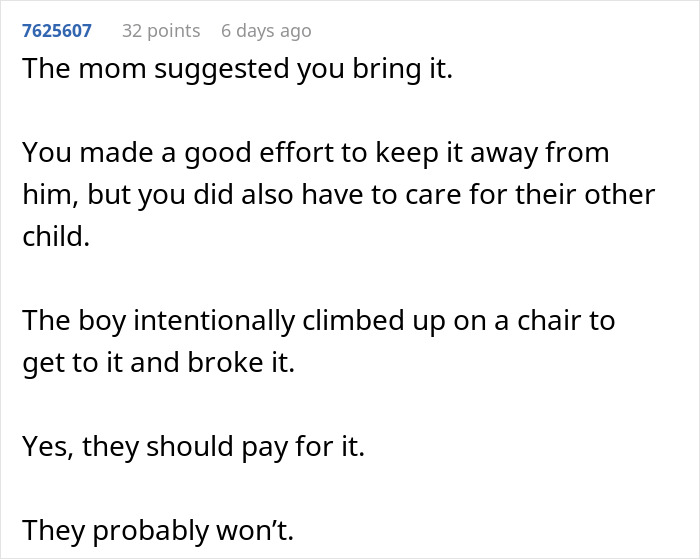 Mom Thinks A Sorry Text Will Be Enough To Compensate For Babysitter&#8217;s Ruined Laptop