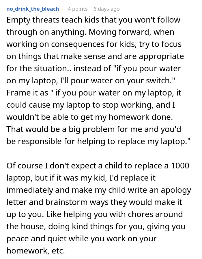Mom Thinks A Sorry Text Will Be Enough To Compensate For Babysitter&#8217;s Ruined Laptop