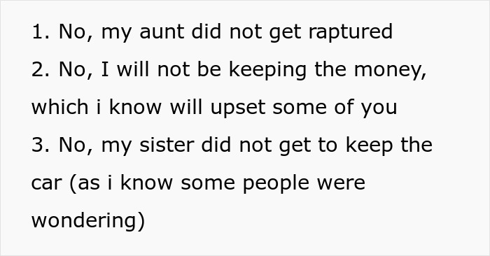 19YO Refuses To Return The $40K Her Devout Christian Aunt Gave Her As She Thought Rapture Was Coming