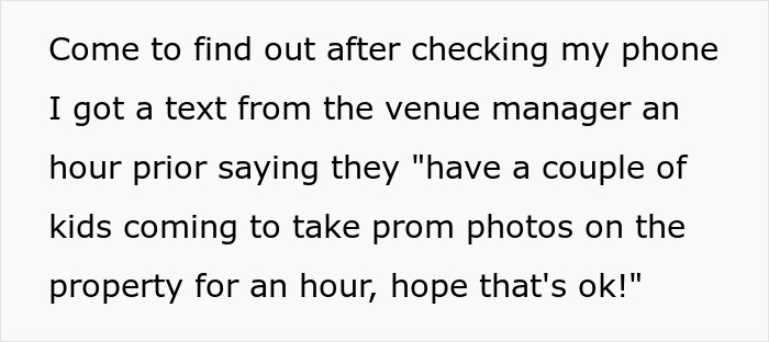 Bride Mortified After 20 Prom Teens And Their Families Use Her Venue And Decorations For Their Pics