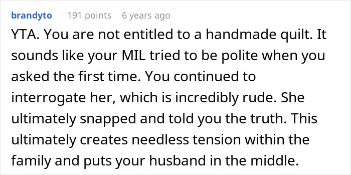 “I’m Not Making A Quilt For A Couple Of Dogs”: MIL Refuses To Include Childfree Couple In Family Tradition