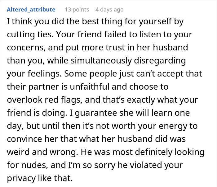 “My Best Friend’s Husband Went Through My Phone, And It Ended Our Friendship”