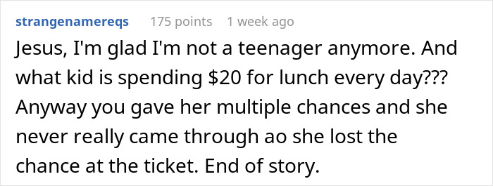 Woman Has $14 Lunches Every Day But Can&#8217;t Pay Back A Friend For A $74 Concert Ticket, Regrets It