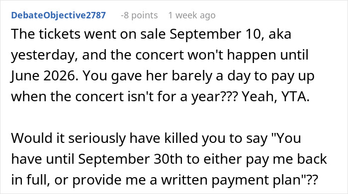 Woman Has $14 Lunches Every Day But Can&#8217;t Pay Back A Friend For A $74 Concert Ticket, Regrets It