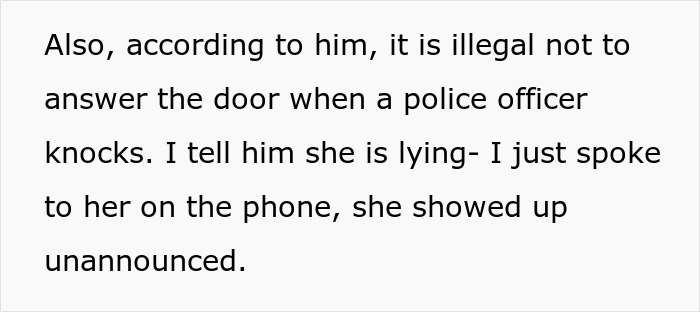 Woman Shows Up At Ex-DIL’s Doorstep Unannounced Again, Calls The Cops When She Doesn’t Let Her In