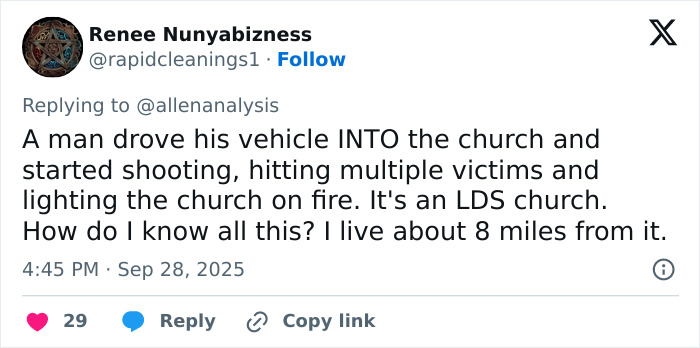 Identity Revealed Of Attacker Who Took Two Lives And Torched Michigan Mormon Church