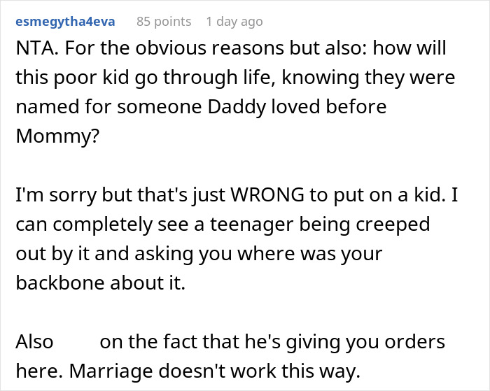 Man Loses His First GF At 21, Wants To Name His Baby After Her Years Later And Upsets Wife