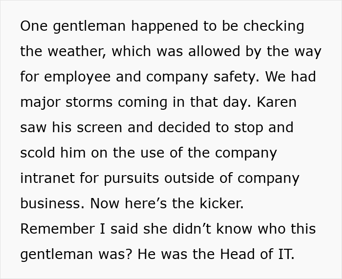 Office Karen Can’t Mind Her Own Business, Colleagues Watch As Karma Finally Comes For Her