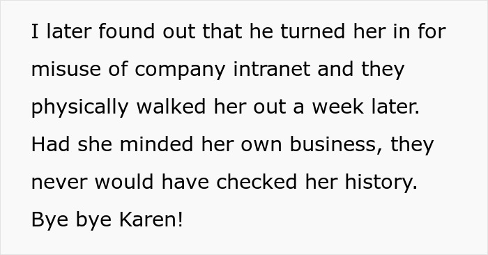 Office Karen Can’t Mind Her Own Business, Colleagues Watch As Karma Finally Comes For Her