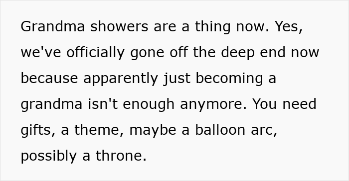 People Have Strong Opinions On Grandmas Having A Baby Shower To Celebrate Their New Status