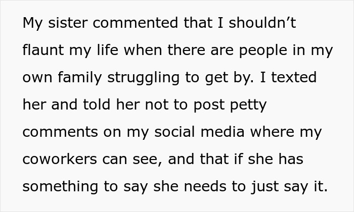 Woman Posts Photos Of Her Vacation, Struggling Sis Gets Mad Despite Making All The Wrong Choices