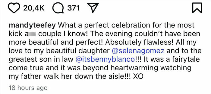 Selena Gomez&#8217;s Mom Breaks Her Silence On Being Snubbed At Daughter&#8217;s Wedding After &#8220;Shock&#8221; Move