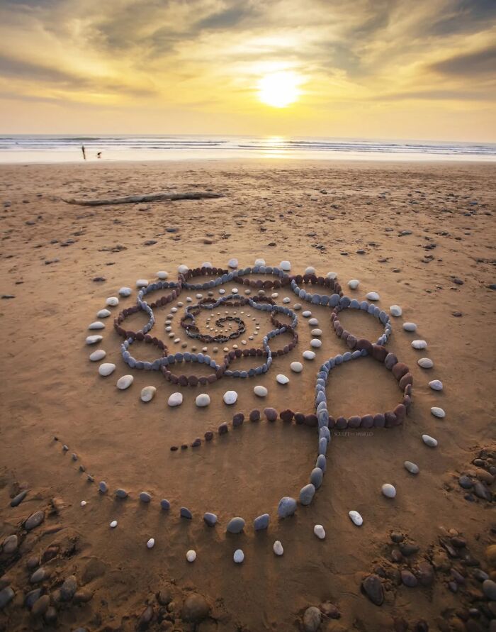 Unnaturally Natural Patterns: Artist Arranges Stones And Other Materials In Stunning Land Art (47 New Pics)