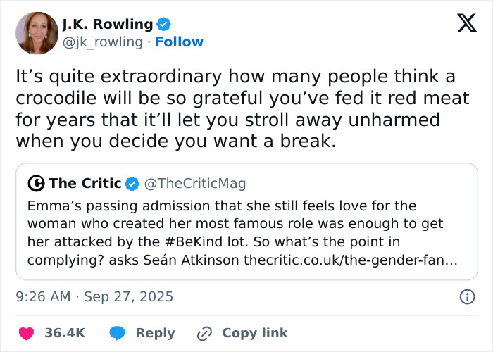 Wildly Different Reactions After J.K. Rowling Ruthlessly Slams Emma Watson&#8217;s Viral Interview