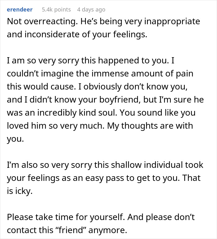 &#8220;Total Creep&#8221;: Lady Who Lost Her BF Of 13 Years Gets Weird Texts From Old High School Friend