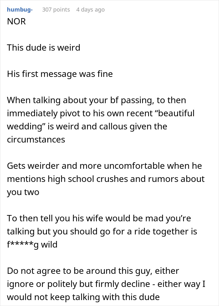 &#8220;Total Creep&#8221;: Lady Who Lost Her BF Of 13 Years Gets Weird Texts From Old High School Friend