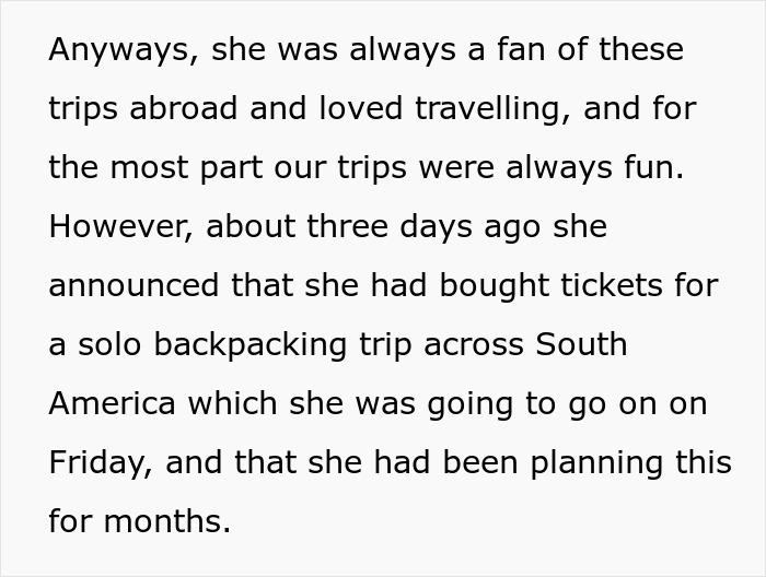 “Pack Your Bags And Get Out”: Woman Reveals She’s Leaving In 5 Days For A Solo Trip, Partner Is Not Having It
