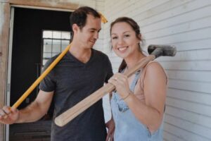 Michael Cordray holding hammer