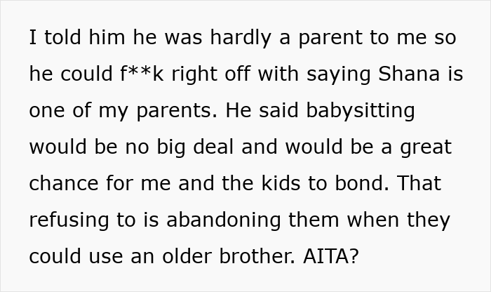 Teen Won&#8217;t Babysit His 3 Stepsiblings As Their Mom Is Terminally Ill, Takes Heat From Dad