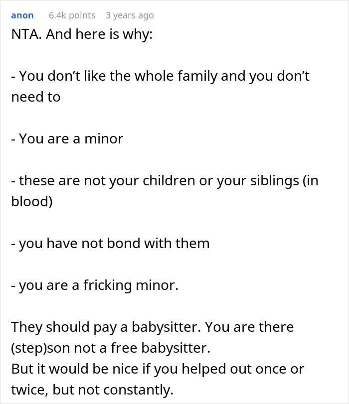 Teen Won&#8217;t Babysit His 3 Stepsiblings As Their Mom Is Terminally Ill, Takes Heat From Dad
