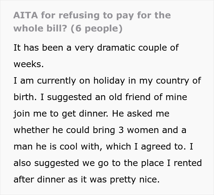 Guy Refuses To Pay $825 After Friend&#8217;s Entitled Guests Go Crazy With Ordering