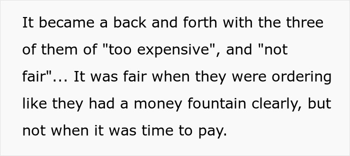 Guy Refuses To Pay $825 After Friend&#8217;s Entitled Guests Go Crazy With Ordering