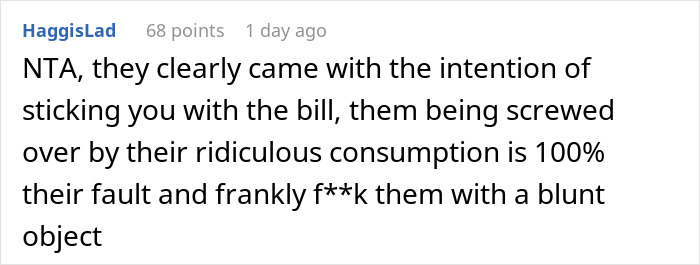 Guy Refuses To Pay $825 After Friend&#8217;s Entitled Guests Go Crazy With Ordering