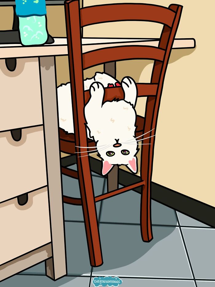 This Artist Turns Viral Cat Moments Into Funny Art (65 Pics)