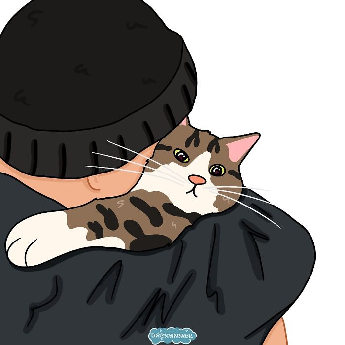 This Artist Turns Viral Cat Moments Into Funny Art (65 Pics)
