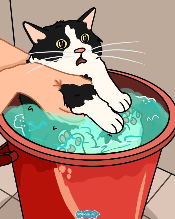 This Artist Turns Viral Cat Moments Into Funny Art (65 Pics)