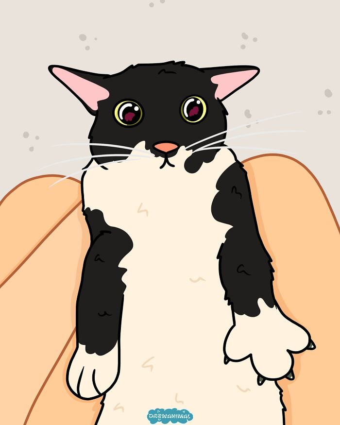 This Artist Turns Viral Cat Moments Into Funny Art (65 Pics)