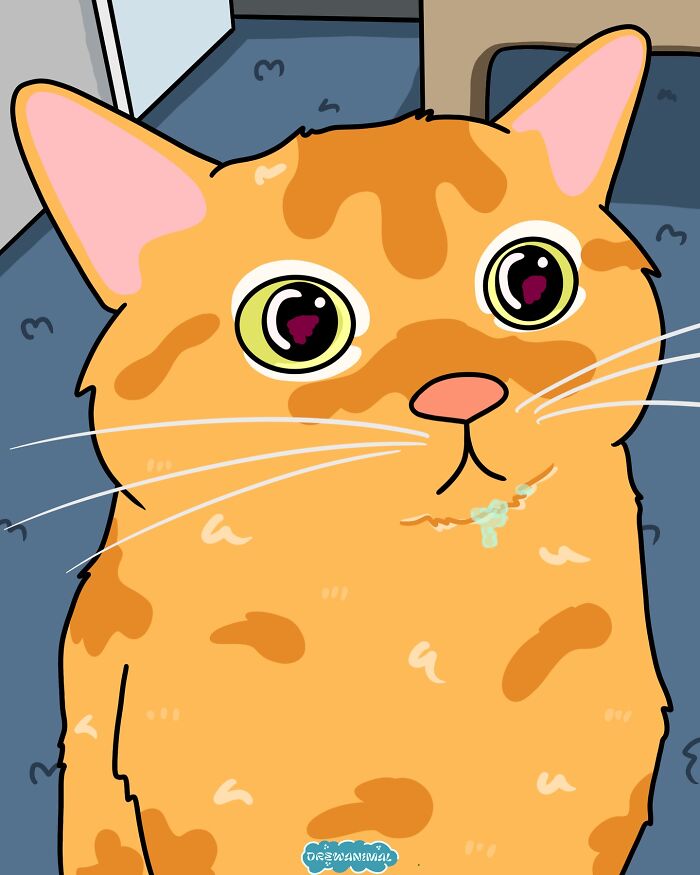 This Artist Turns Viral Cat Moments Into Funny Art (65 Pics)