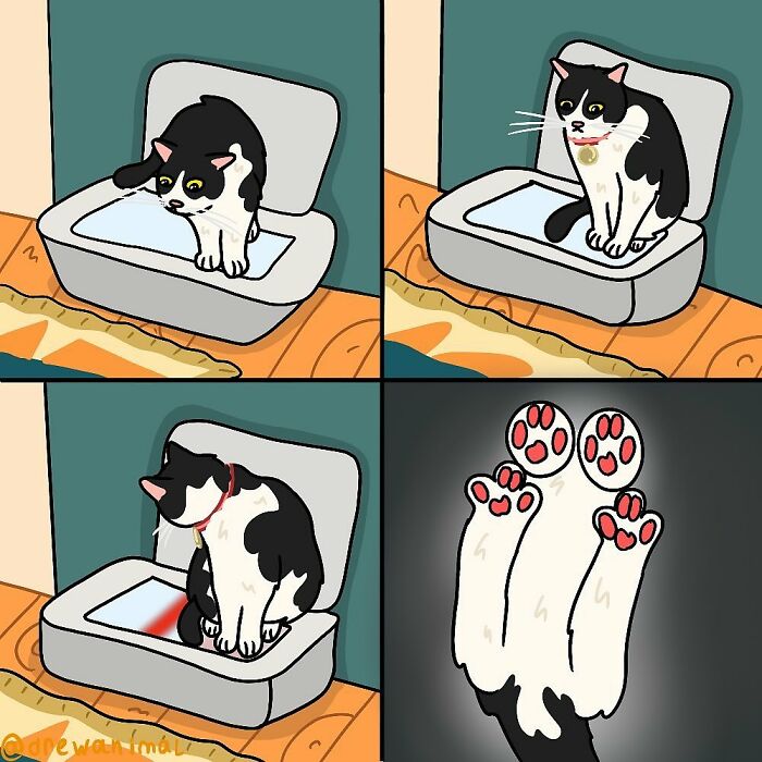 This Artist Turns Viral Cat Moments Into Funny Art (65 Pics)