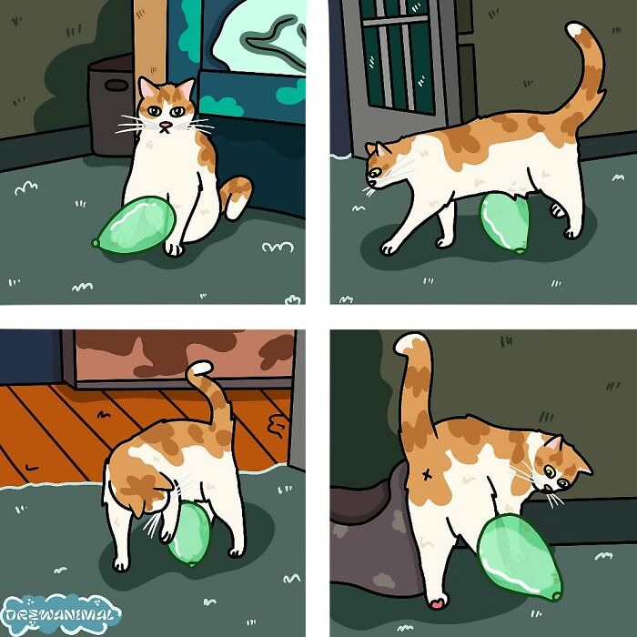 This Artist Turns Viral Cat Moments Into Funny Art (65 Pics)