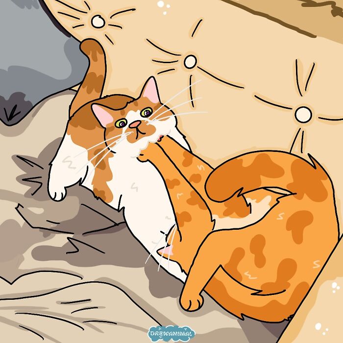 This Artist Turns Viral Cat Moments Into Funny Art (65 Pics)