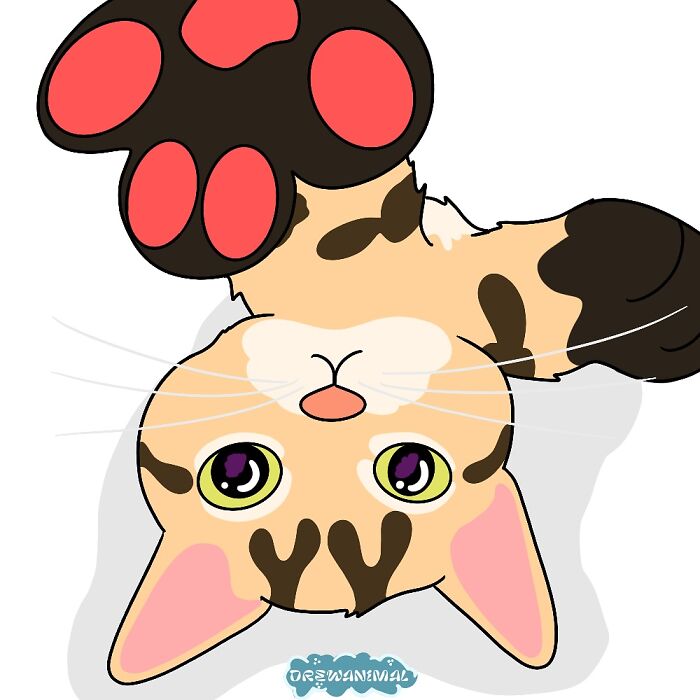 This Artist Turns Viral Cat Moments Into Funny Art (65 Pics)
