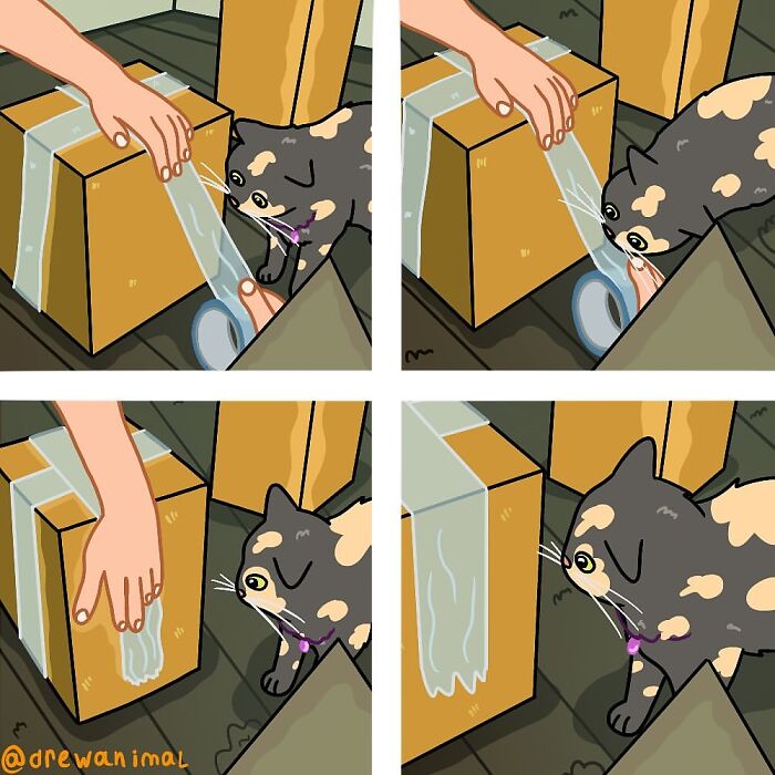 This Artist Turns Viral Cat Moments Into Funny Art (65 Pics)