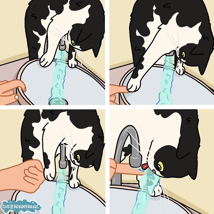 This Artist Turns Viral Cat Moments Into Funny Art (65 Pics)