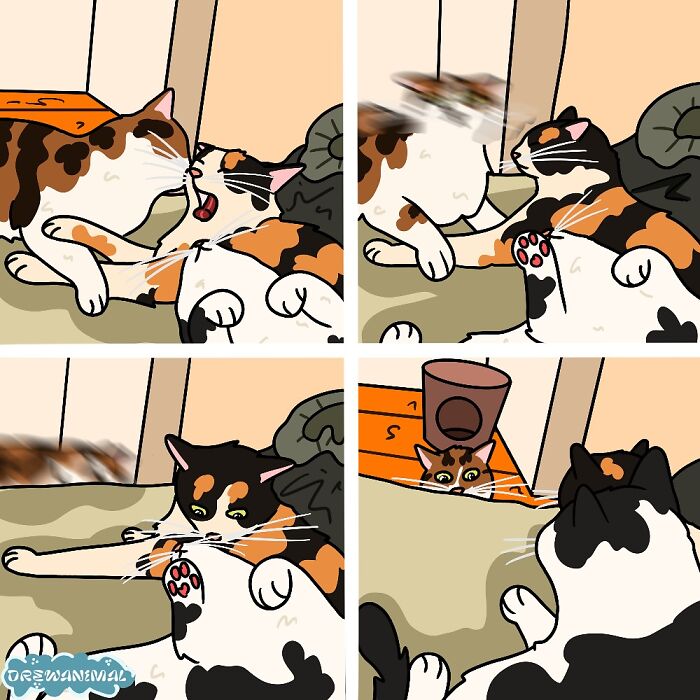 This Artist Turns Viral Cat Moments Into Funny Art (65 Pics)