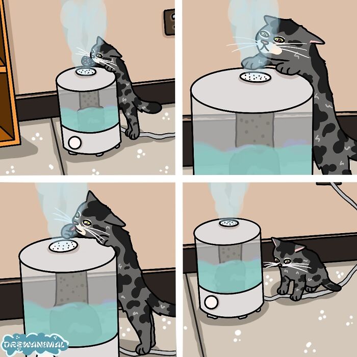 This Artist Turns Viral Cat Moments Into Funny Art (65 Pics)
