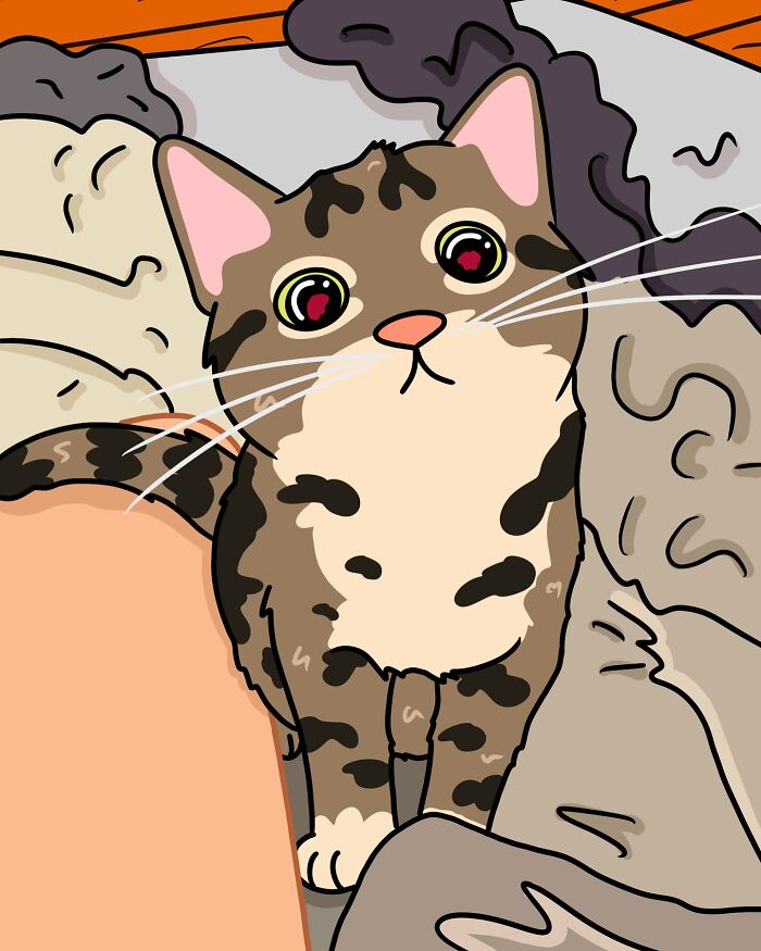 This Artist Turns Viral Cat Moments Into Funny Art (65 Pics)