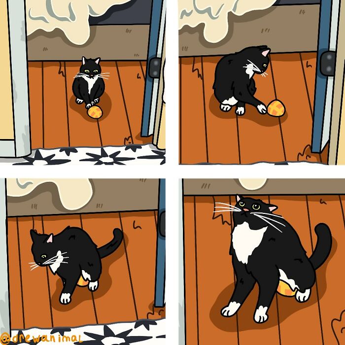 This Artist Turns Viral Cat Moments Into Funny Art (65 Pics)