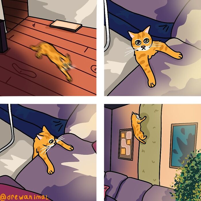 This Artist Turns Viral Cat Moments Into Funny Art (65 Pics)