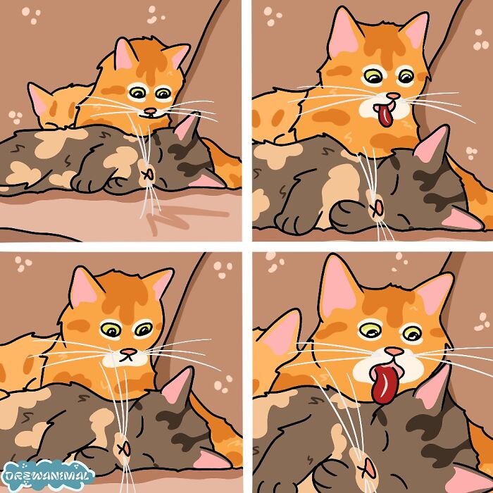 This Artist Turns Viral Cat Moments Into Funny Art (65 Pics)